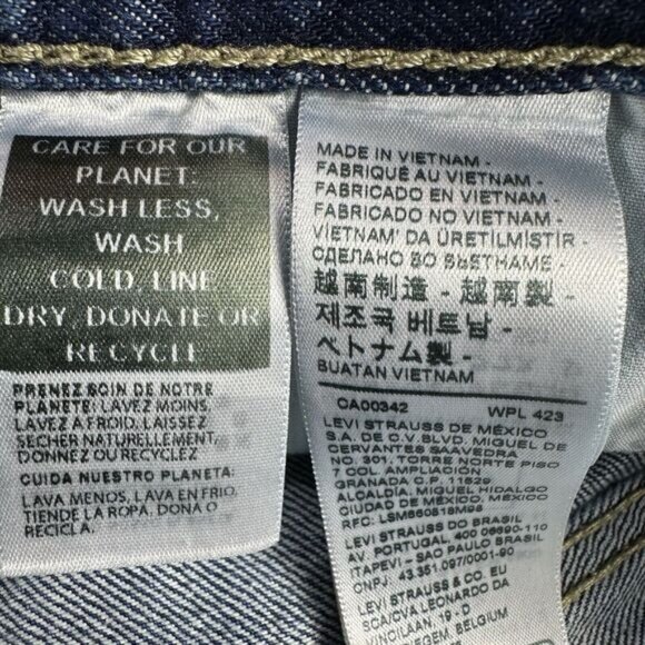 Levi's LOW PRO STRAIGHT Leg Sz 28 Blue Distressed Jeans Denim Pants 29x29.5 - Picture 10 of 13